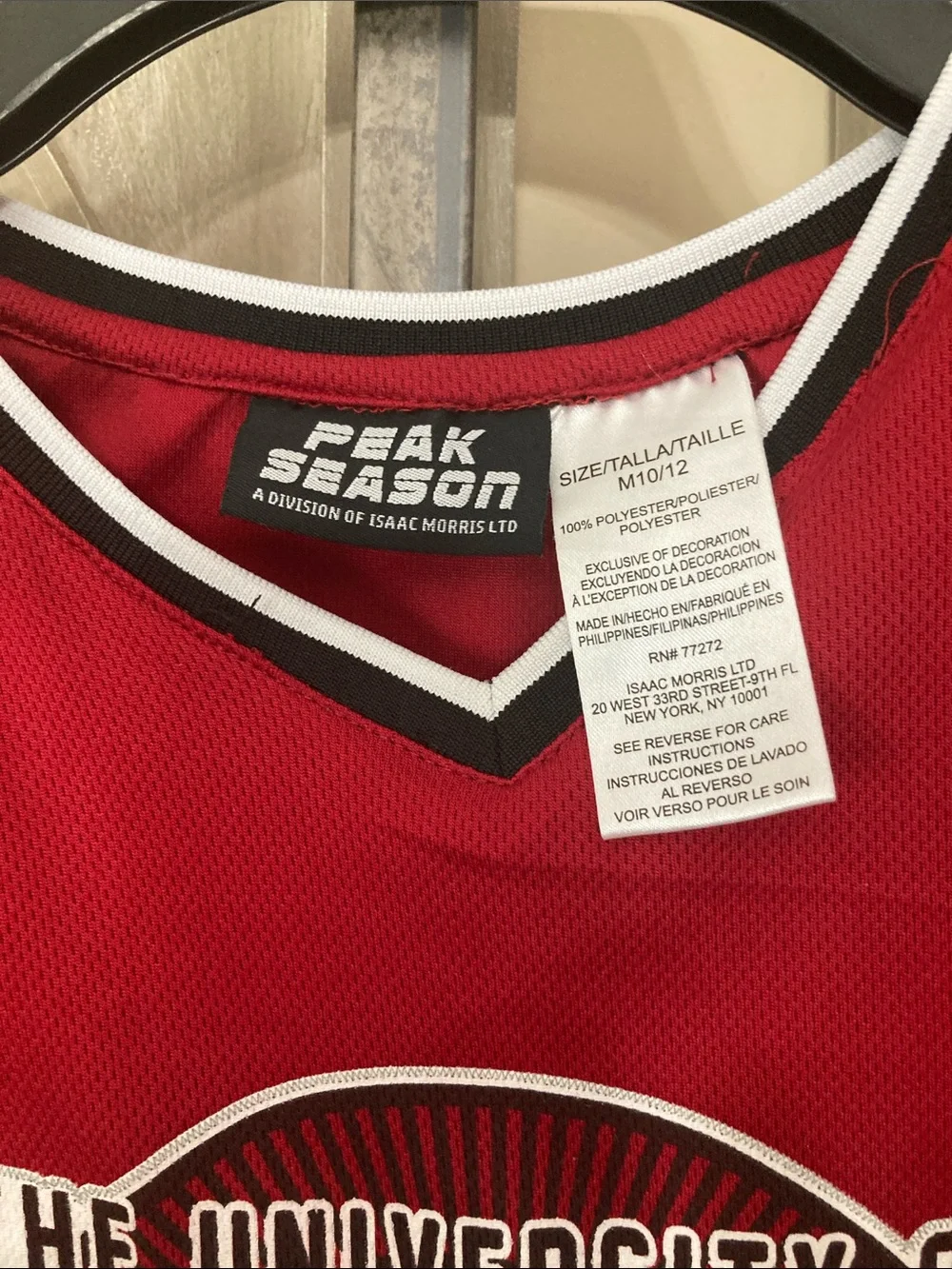 Team Apparel Red and Black Alabama Short-Sleeve Kids Tee Size  M(10-12)